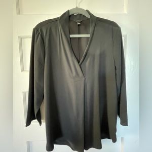 Ann Taylor black blouse size L